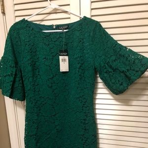 Ralph Lauren Emerald Green Lace Dress